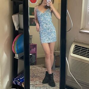 Light blue floral sundress!